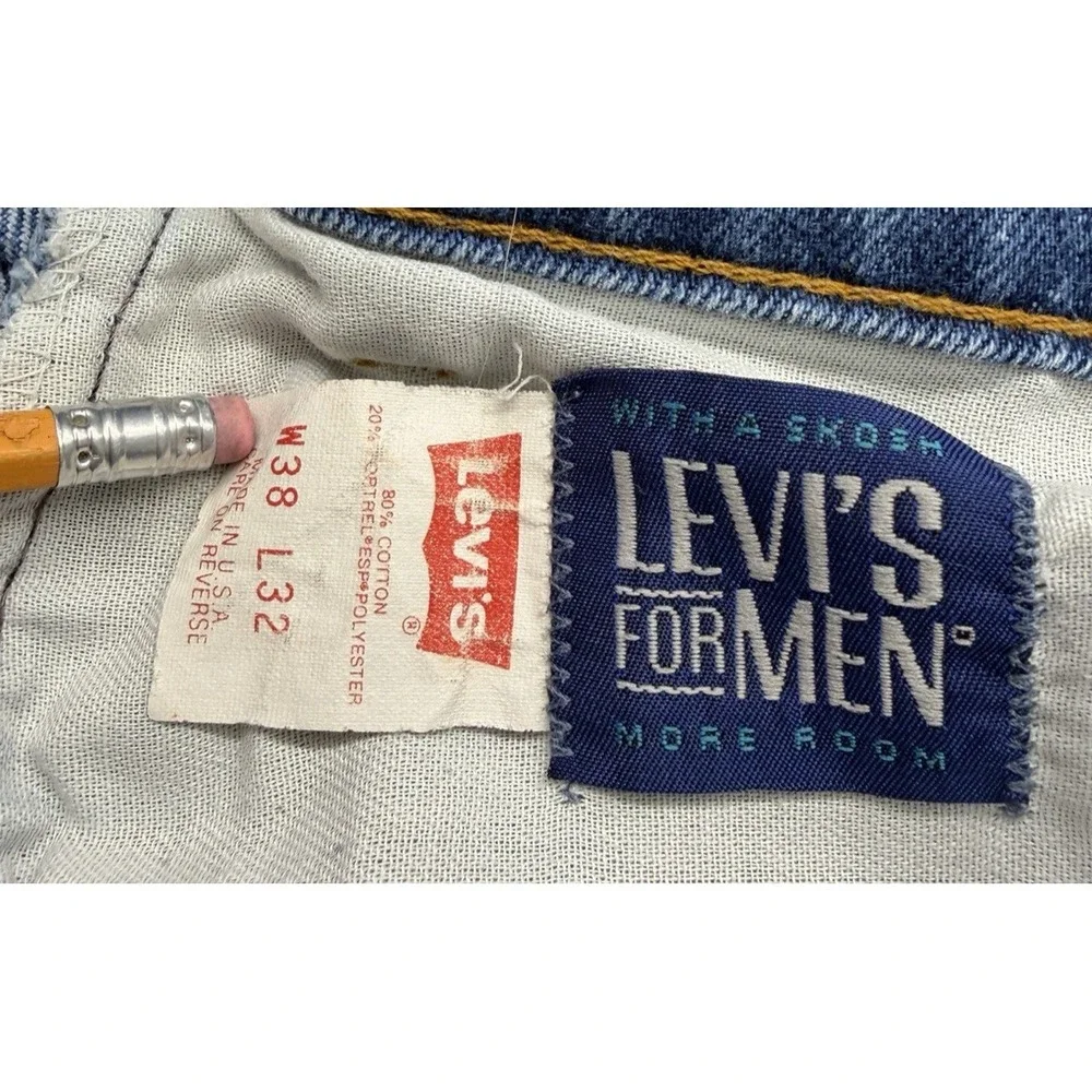 Vintage Levi's 541 Jeans Mens 36X32 Skosh More Room USA Made‎ 1988 Blue Tab